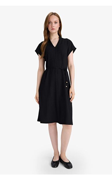 DeFacto Regular Fit V Yaka Elbise