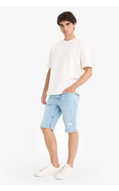 DeFacto Slim Fit Dar Kesim Jean Bermuda F4685AX25SMNM39