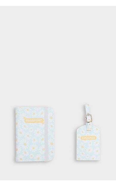 Kadın Çiçekli Suni Deri Pasaportluk