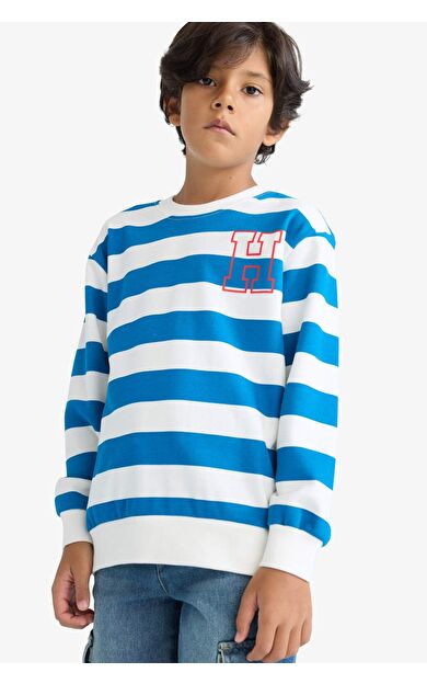 Erkek Çocuk New Regular Fit Bisiklet Yaka Sweatshirt