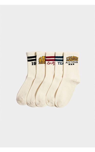 Erkek Çocuk 5'li Pamuklu Uzun Çorap F4721A8NSWT1