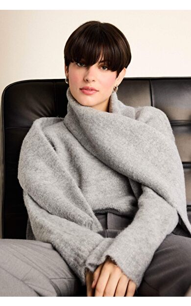 Regular Fit Yarım Balıkçı Yaka Kazak F4768AX25WNGR515