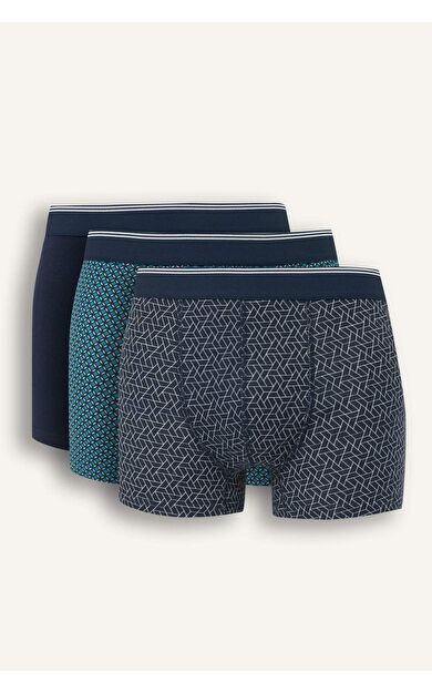 Regular Fit Baskılı 3'lü Boxer