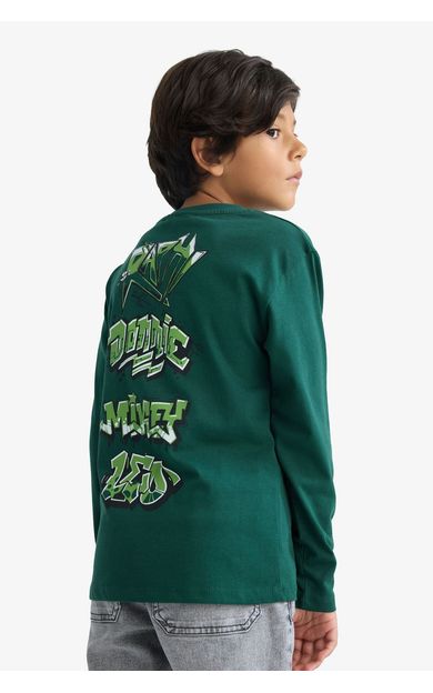 DeFacto Erkek Çocuk Teenage Mutant Ninja Turtles:Mutant Mayhem Regular Fit Bisiklet Yaka Uzun Kollu Tişört