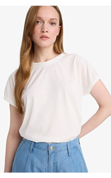 DeFacto Bisiklet Yaka Kısa Kollu Tişört F4830AX25AUER105