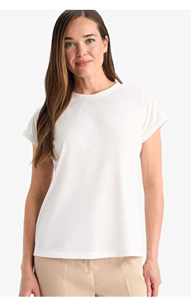 DeFacto Bisiklet Yaka Kısa Kollu Tişört F4830AX25SMER105