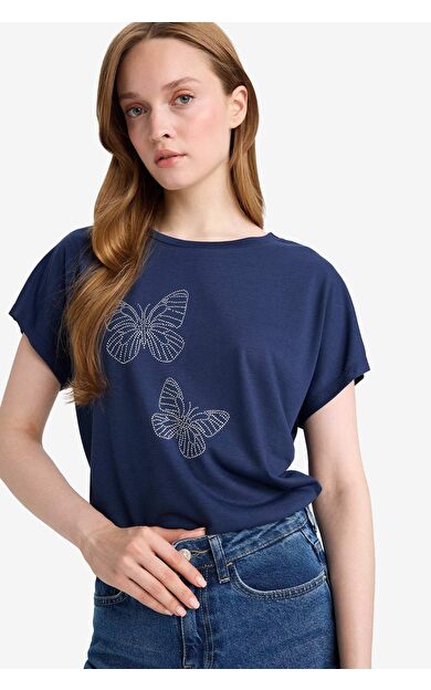 DeFacto Regular Fit Bisiklet Yaka Kısa Kollu Tişört F4835AX25SMNV244