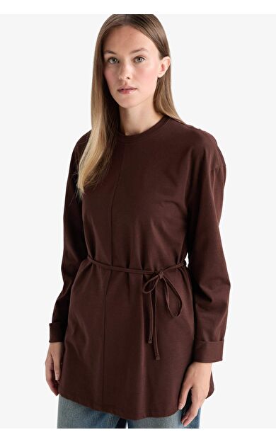 DeFacto Loose Fit Bisiklet Yaka Uzun Kollu Tunik