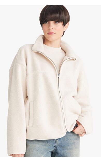 Relax Fit Yarım Balıkçı Yaka Welsoft Pelüş Hırka