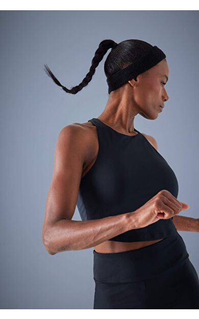 DeFactoFit Bisiklet Yaka Pedli İç Göstermez Esnek Kumaş Uzun Sporcu Sütyeni F4944AX25AUIN231