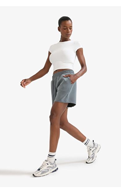 DeFacto DeFactoFit Standart Fit Sporcu Kısa Paça Modal Şort F5001AX25SMGR484