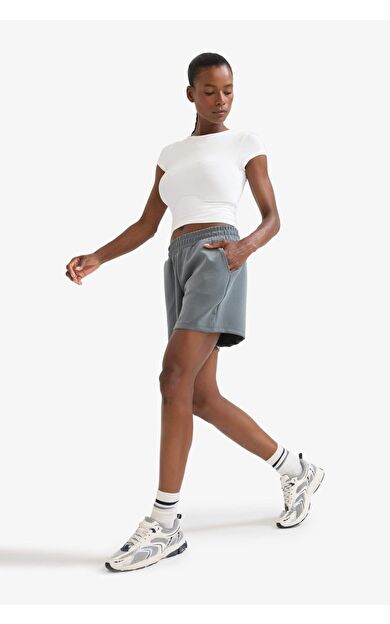 DeFacto DeFactoFit Standart Fit Sporcu Kısa Paça Modal Şort F5001AX25SMGR484