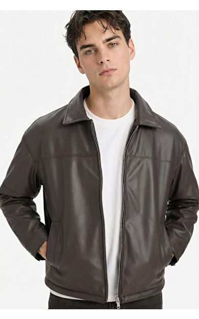 Relax Fit Gömlek Yaka Mont