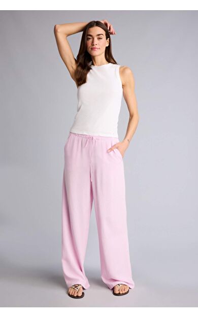 DeFacto Wıde Leg Yüksek Bel Keten Karışımlı Pantolon