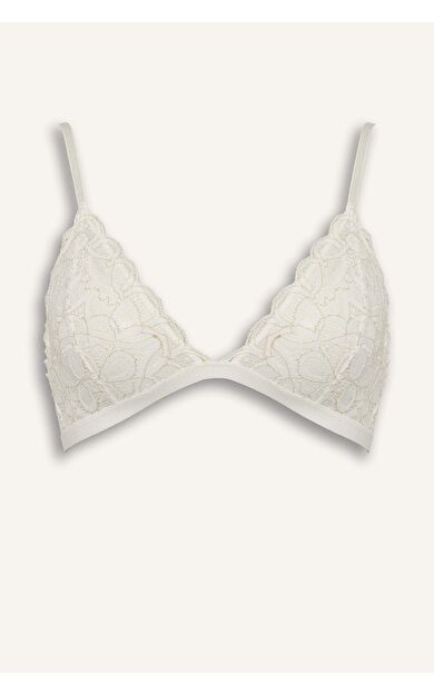 DeFacto Dantelli Simli Dantel Kapsız Pedsiz Balensiz Triangle Bra