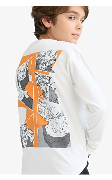 DeFacto Erkek Çocuk Dragon Ball Regular Fit Bisiklet Yaka Uzun Kollu Tişört