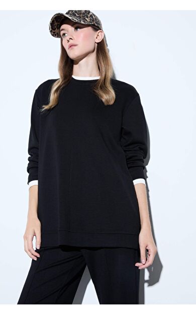 Regular Fit Bisiklet Yaka Uzun Kollu Tunik