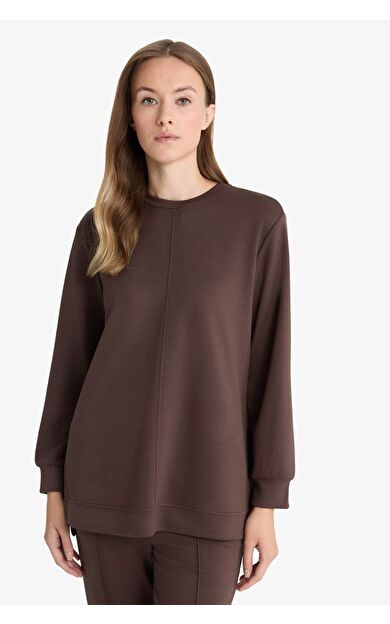 Regular Fit Bisiklet Yaka Uzun Kollu Tunik