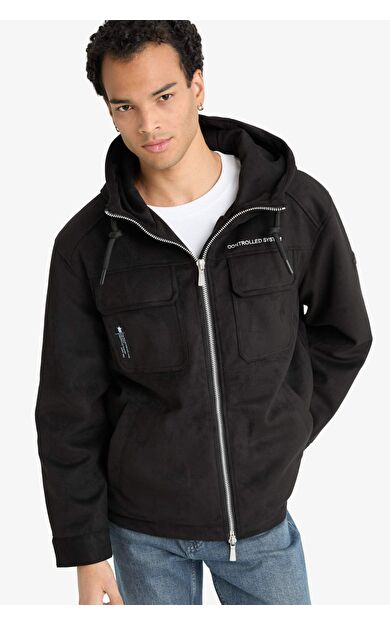 Regular Fit Nakış Detaylı İç Cepli Mont