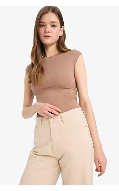 DeFacto Coool Fitted Modal Kısa Kollu Tişört F5187AX25SMBN591