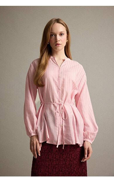 Relax Fit Çizgili Uzun Kollu Tunik