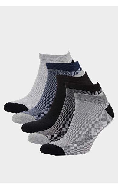 DeFacto Erkek 5'li Pamuklu Patik Çorap F5269AXNSKR1