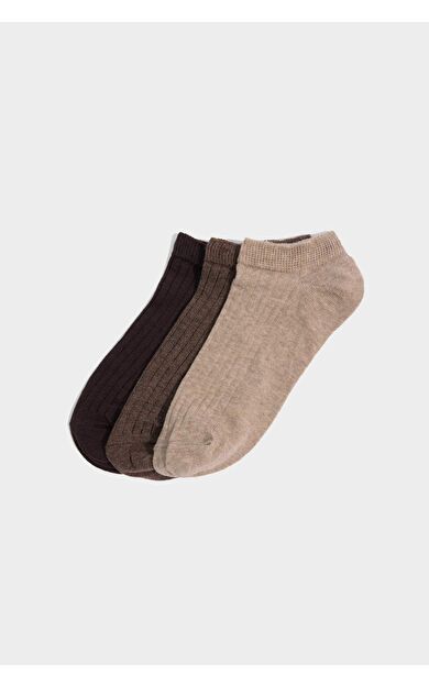 DeFacto Erkek 3'lü Pamuklu Patik Çorap F5270AXNSKR1