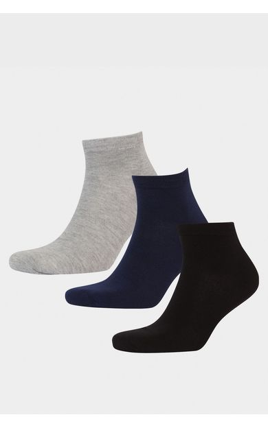 DeFacto Erkek 3'lü Pamuklu Sneaker Çorap F5313AXNSKR1