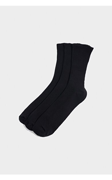 DeFacto Erkek 3'lü Pamuklu Sneaker Çorap F5318AXNSBK23
