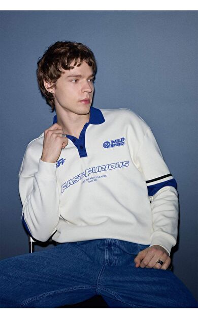 Fast & Furious Boxy Fit Polo Yaka Sweatshirt