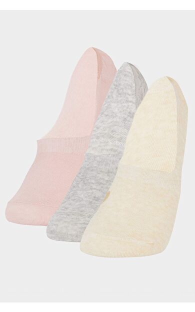 DeFacto Kadın 3'lü Pamuklu Babet Çorap F5424AXNSSF1