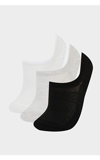 DeFacto Kadın 3'lü Pamuklu Sneaker Çorap F5425AXNSKR1