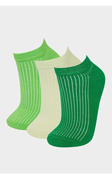 DeFacto Kadın 3'lü Pamuklu Patik Çorap F5430AXNSGN1