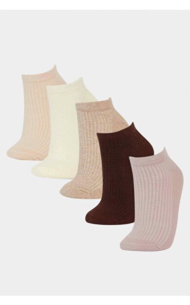 DeFacto Kadın 5'li Pamuklu Patik Çorap F5431AXNSBN207