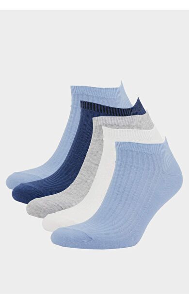 DeFacto Kadın Rahat Lastikli 5'li Pamuklu Patik Çorap F5432AXNSBE54