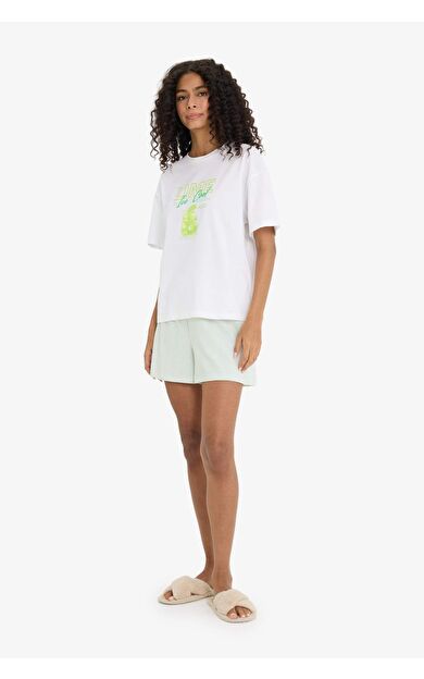 Regular Fit Kısa Kollu 2'li Takım -Fall in Love F5579AX25SMGN1139