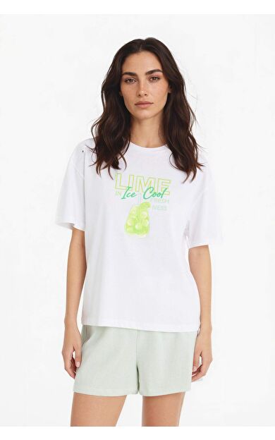 Regular Fit Kısa Kollu 2'li Takım -Fall in Love F5579AX25SMGN1139