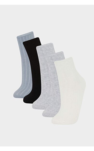Kadın 5'li Pamuklu Soket Çorap F5598AXNSGR64