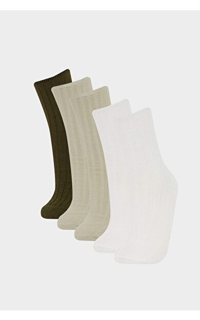 Kadın 5'li Pamuklu Uzun Çorap F5602AXNSGN157