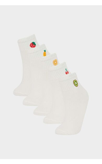 DeFacto Kadın 5'li Pamuklu Patik Çorap F5624AXNSKR1