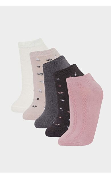 Kadın 5'li Pamuklu Patik Çorap F5633AXNSKR1