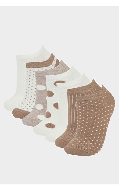DeFacto Kadın 7'li Pamuklu Patik Çorap F5635AXNSKR1