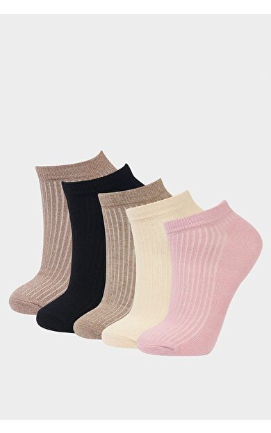 DeFacto Kadın 5'li Pamuklu Patik Çorap F5655AXNSPN10