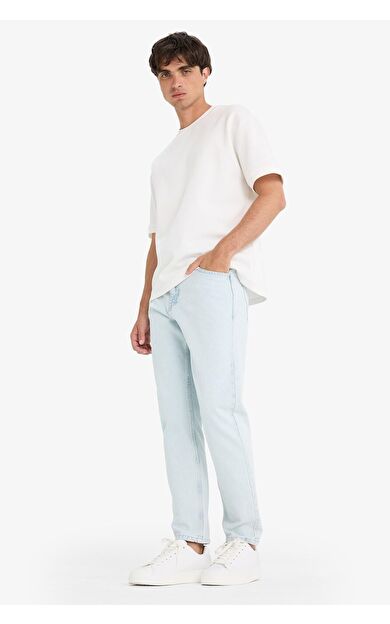 DeFacto 90's Slim Fit Dar Paça Jean Yıkamalı Pantolon F5667AX25AUNM63