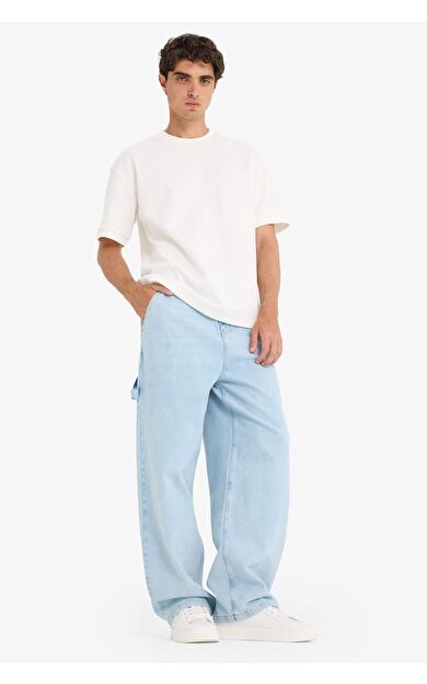 DeFacto Skater Fit Geniş Paça Jean Yıkamalı Pantolon