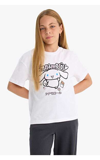 DeFacto Kız Çocuk Hello Kitty Relax Fit Kısa Kollu Tişört F5815A825HSWT34