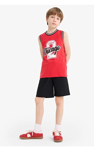DeFacto Erkek Çocuk 2'li Takım Baskılı Atlet Beli Lastikli Şort