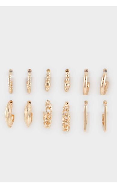 DeFacto Kadın 6'lı Gold Küpe