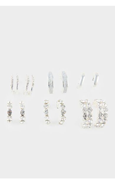 DeFacto Kadın 6'lı Silver Küpe