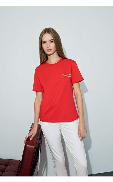 DeFacto Regular Fit Bisiklet Yaka Atatürk Baskılı Kısa Kollu Tişört